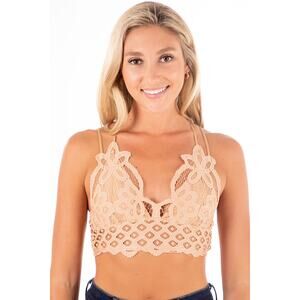 Cream Crochet Lace Bralette - S